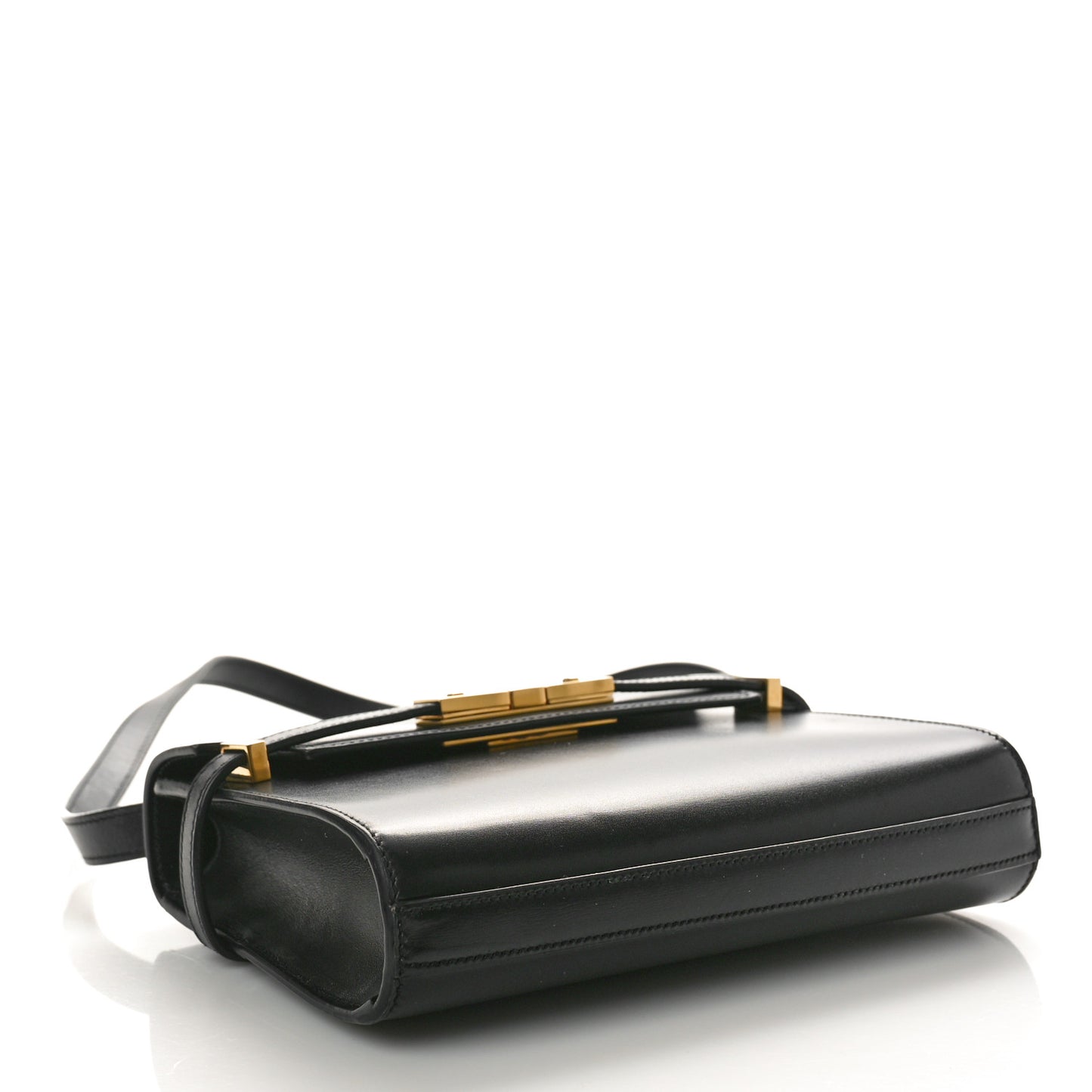 Smooth Calfskin Mini Manhattan Shoulder Bag Black