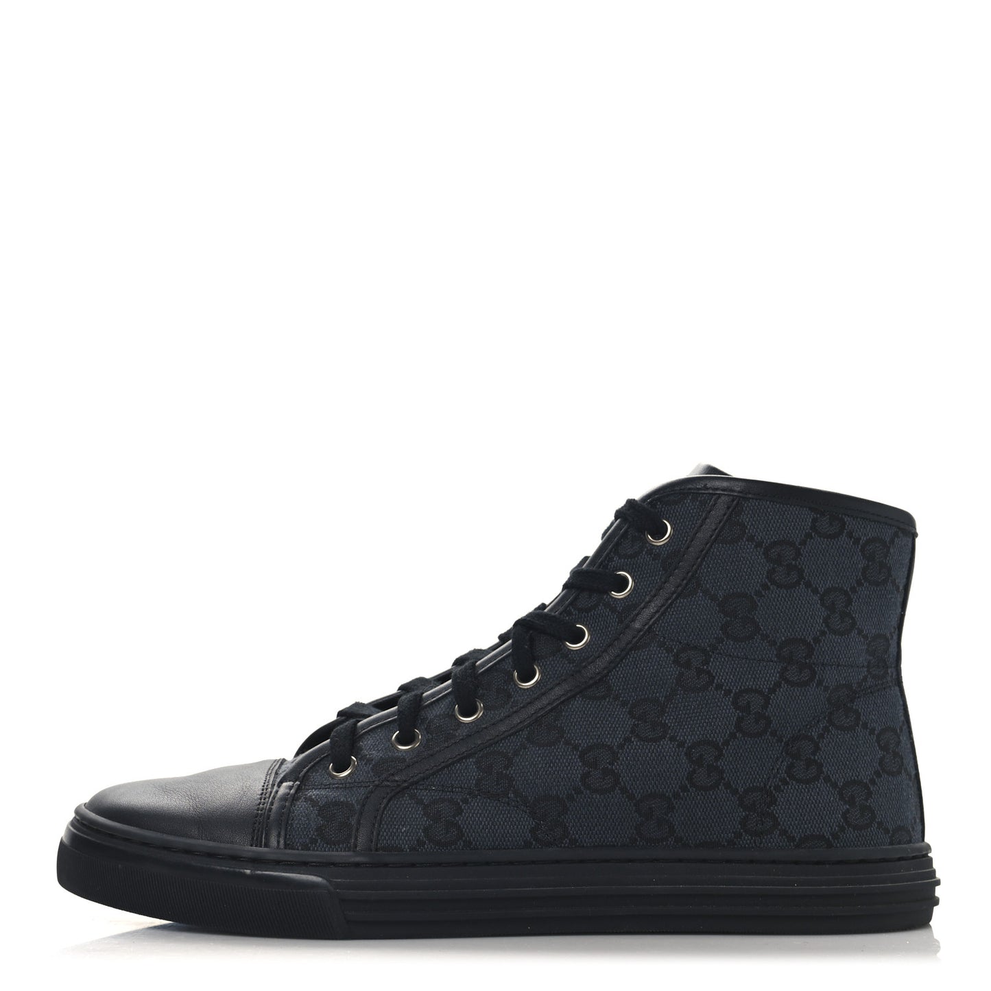 Monogram High Top Sneakers 39 Black