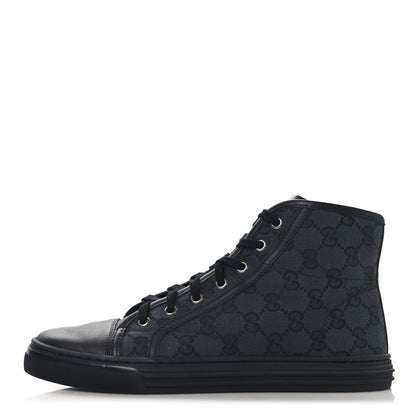 Gucci Monogram High Top Sneakers 39 Black 1 of 10