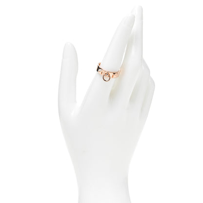 Hermes 18K Rose Gold PM Collier De Chien Ring 55 7.25 2 of 5