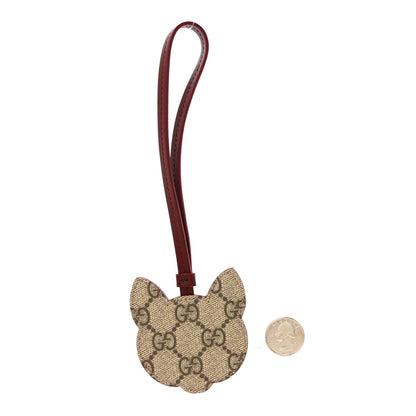 Gucci GG Supreme Monogram Cat Bag Charm 2 of 5