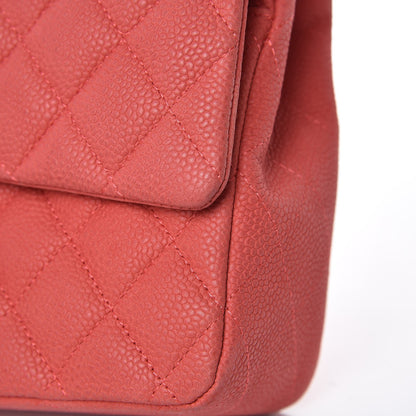 Chanel Iridescent Caviar Quilted Medium Double Flap Dark Pink 14 of 16