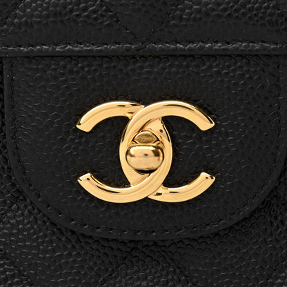 Chanel Caviar Quilted Jumbo Double Flap Black 10 of 11