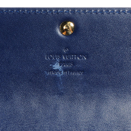 Louis Vuitton Vernis Ikat Sarah Wallet Grand Blue 6 of 7