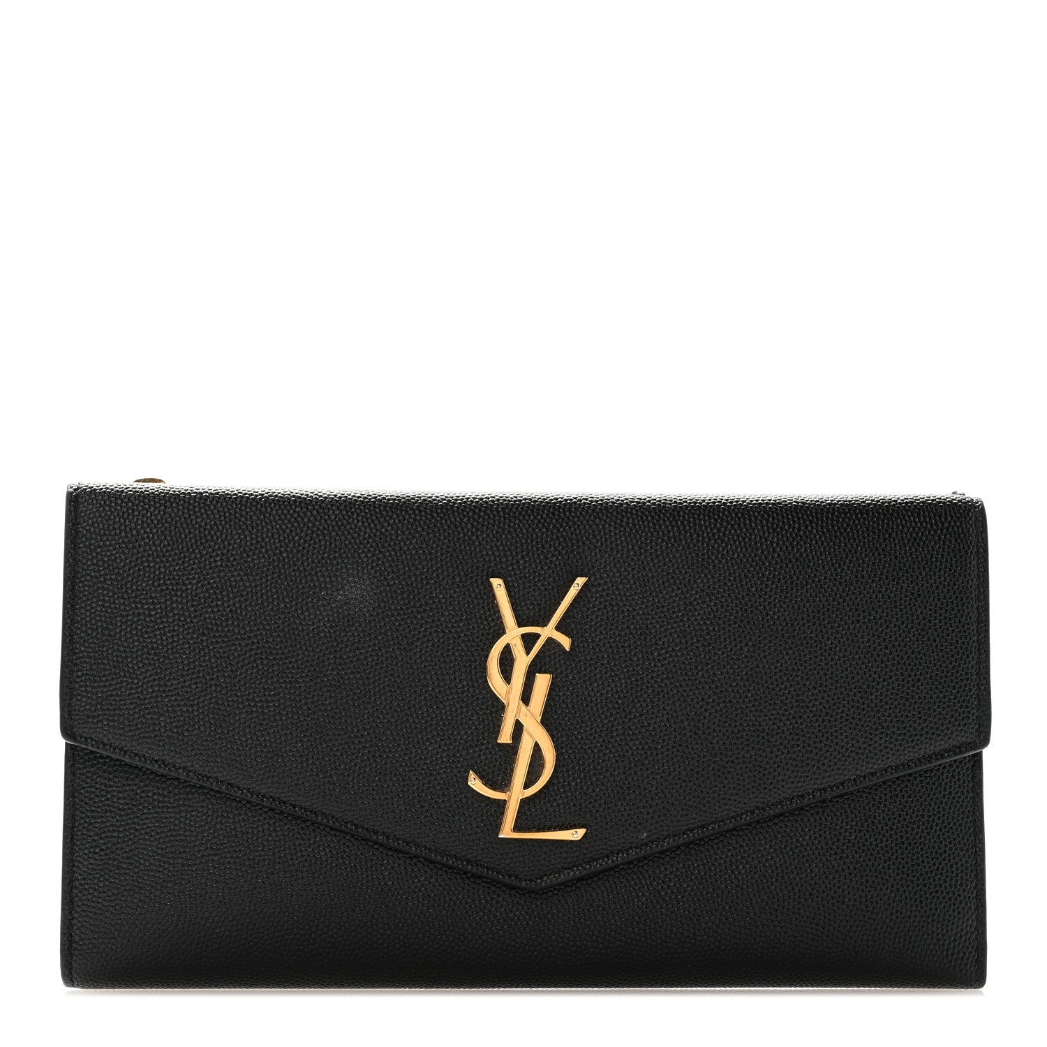 Saint Laurent Grain De Poudre Monogram Uptown Wallet Black 1 of 9