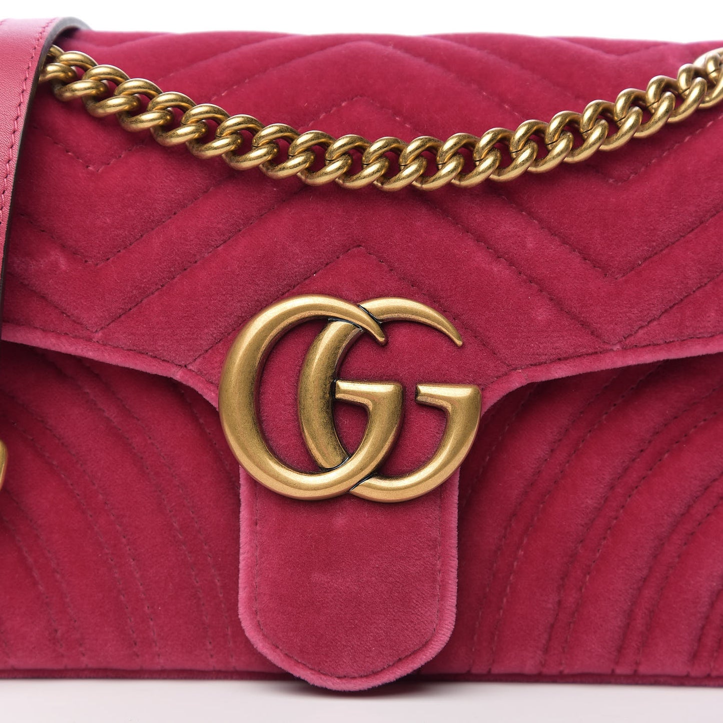Velvet Matelasse Small GG Marmont Shoulder Bag Light Raspberry Rose