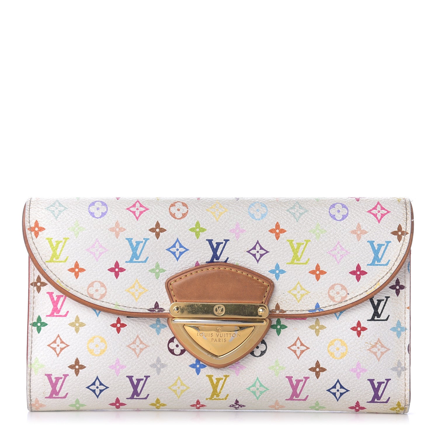 Louis Vuitton Monogram Multicolor Eugenie Wallet White Litchi 1 of 13