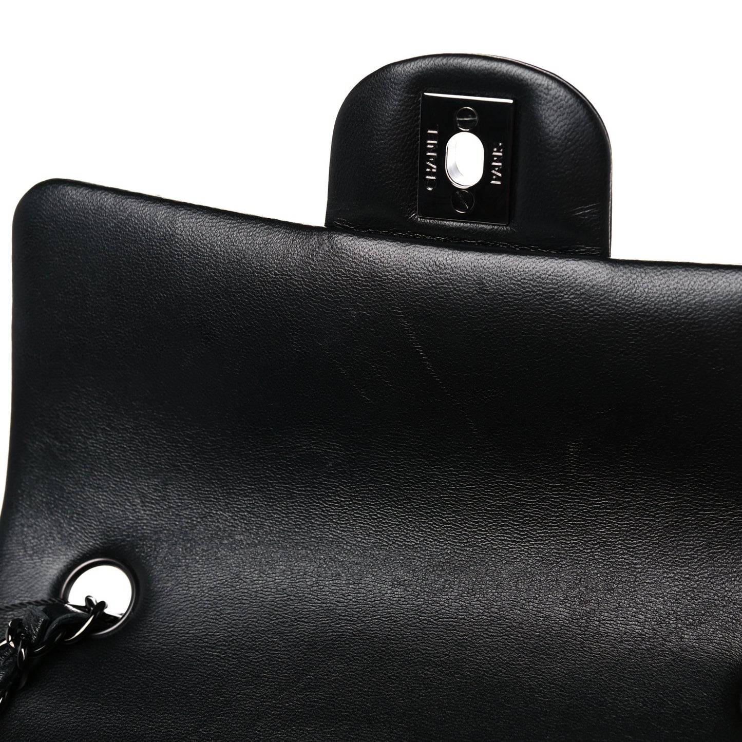Lambskin Quilted Mini Rectangular Flap So Black