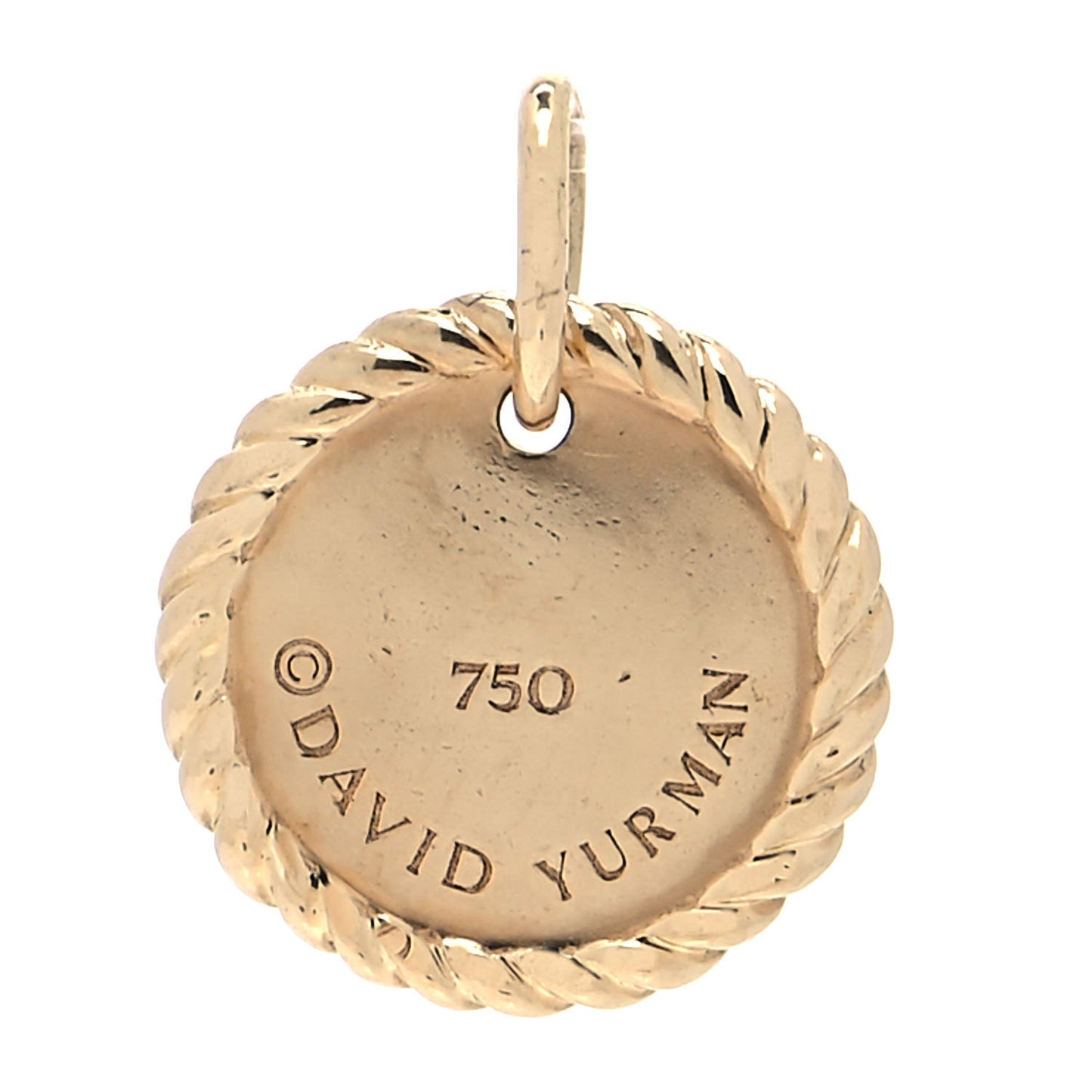 18K Yellow Gold Diamond Cable Collectibles Cross Charm