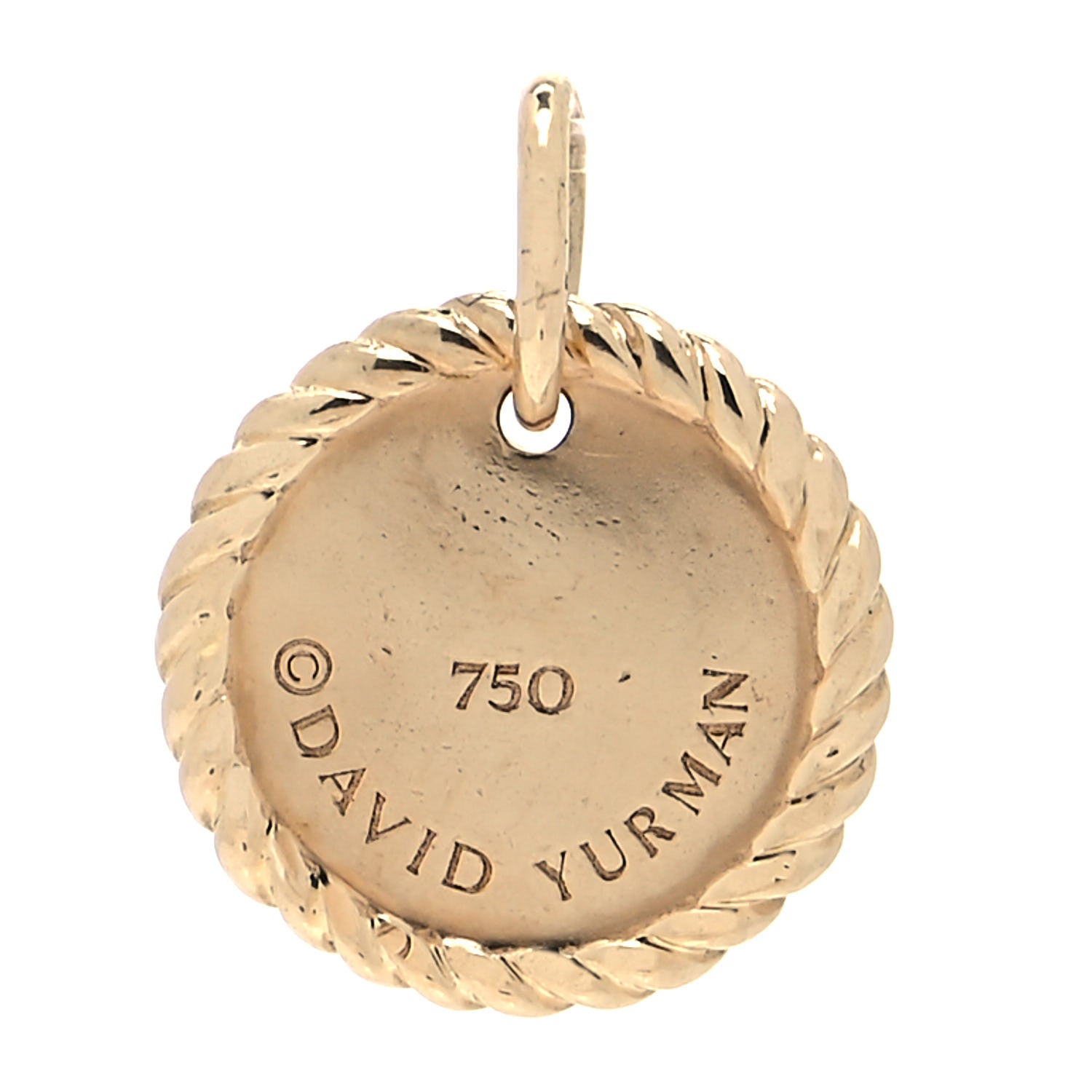 David Yurman 18K Yellow Gold Diamond Cable Collectibles Cross Charm 3 of 4