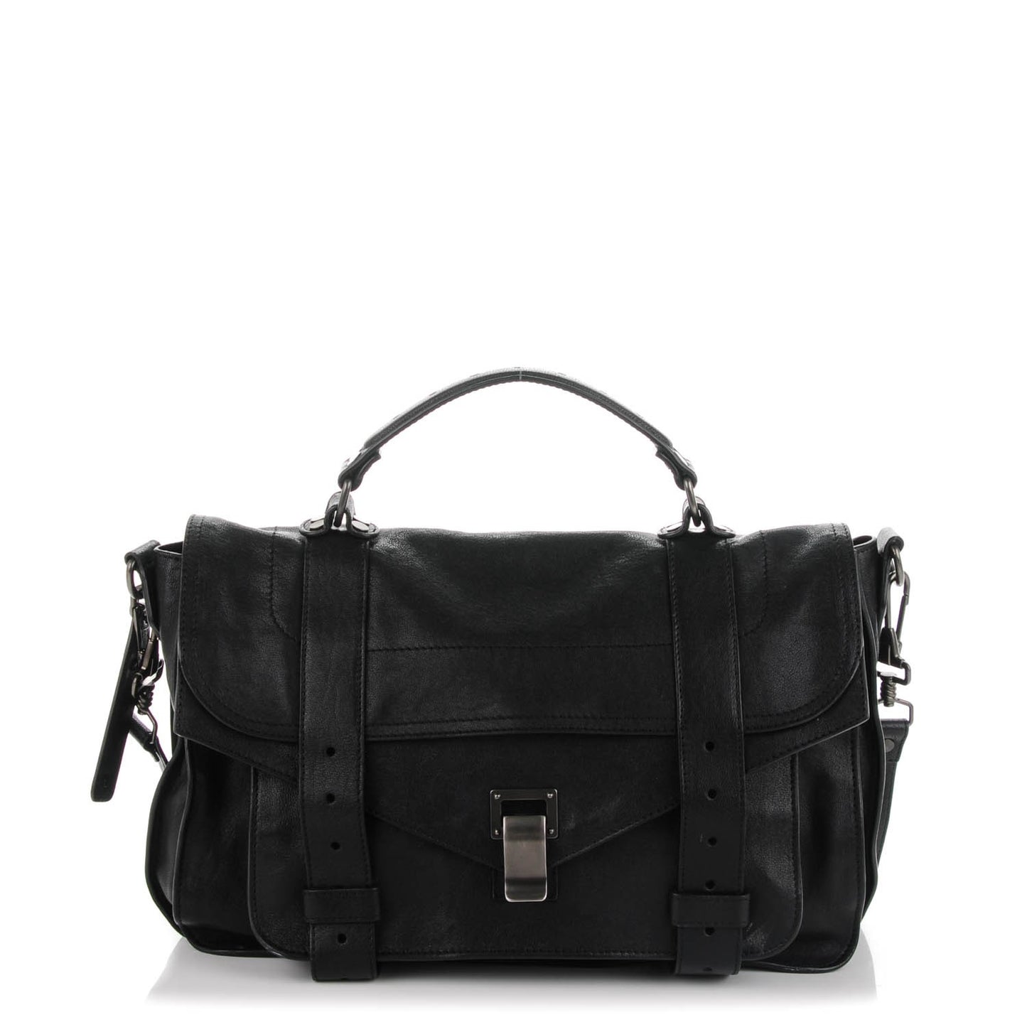 Lambskin Medium PS1 Satchel Black