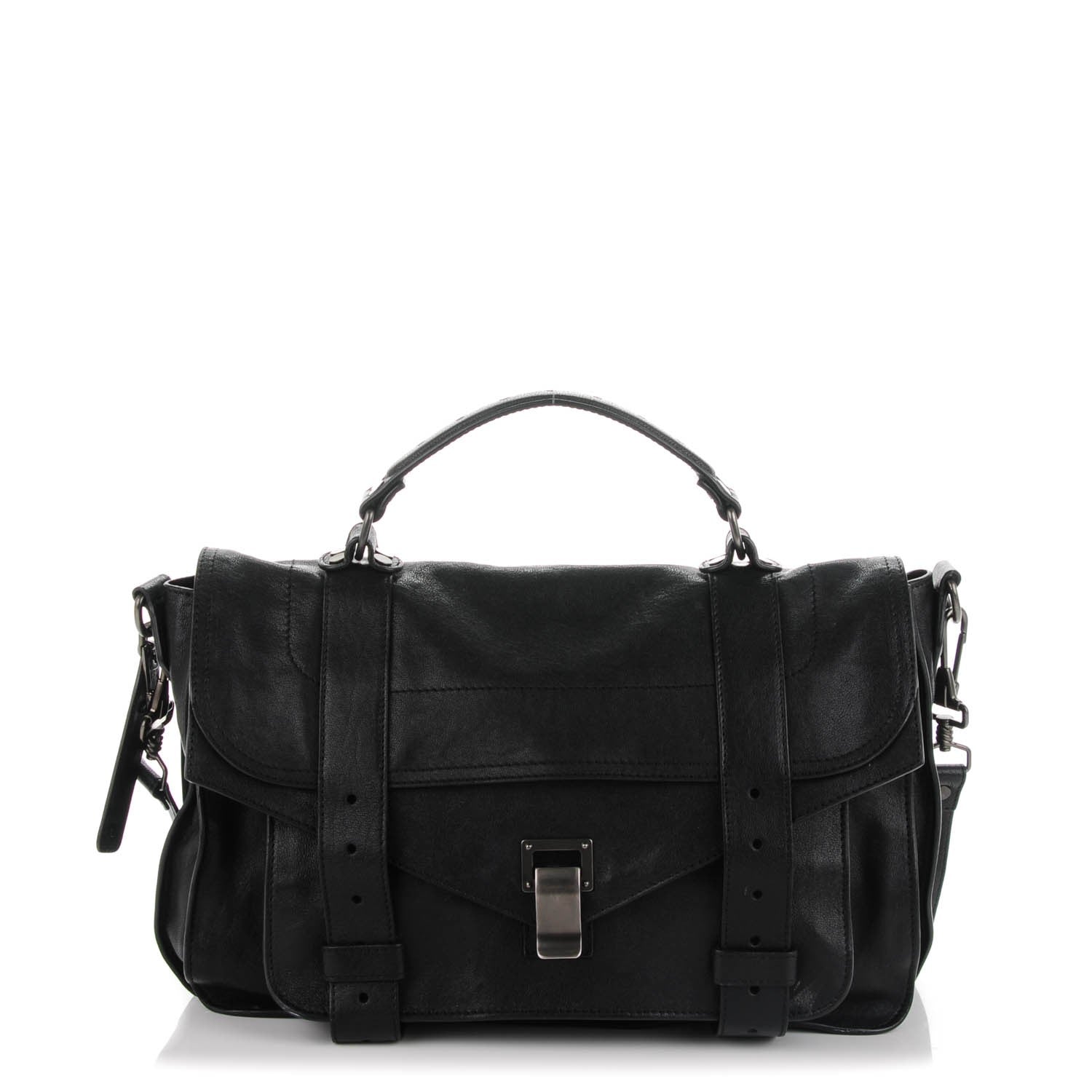Proenza Schouler Lambskin Medium PS1 Satchel Black 1 of 7