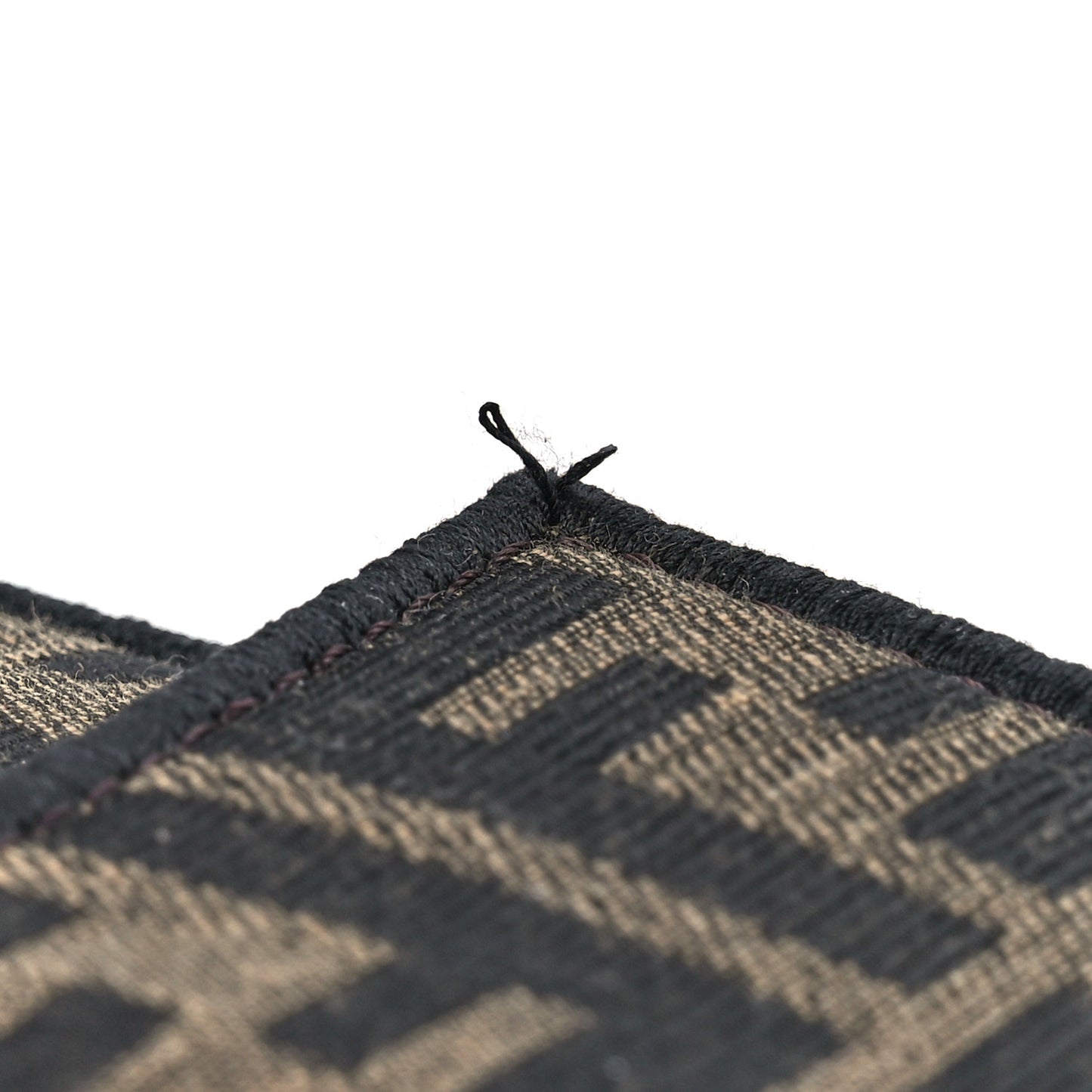 Fabric Jacquard FF 1974 Mini Baguette Tobacco Moro Black