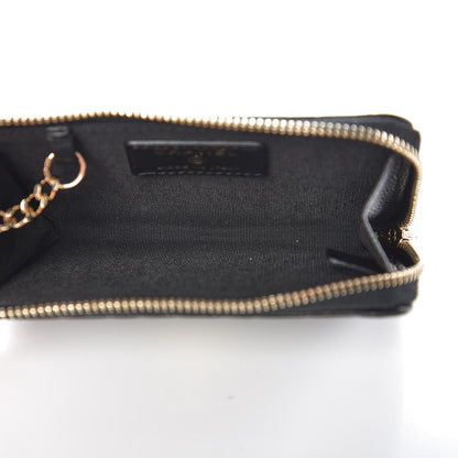 Chanel Caviar Camellia Embossed Key Holder Case Black 5 of 8