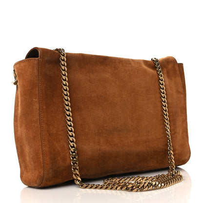 Saint Laurent Smooth Calfskin Suede Medium Reversible Monogram Kate Satchel Light Ochre 3 of 14