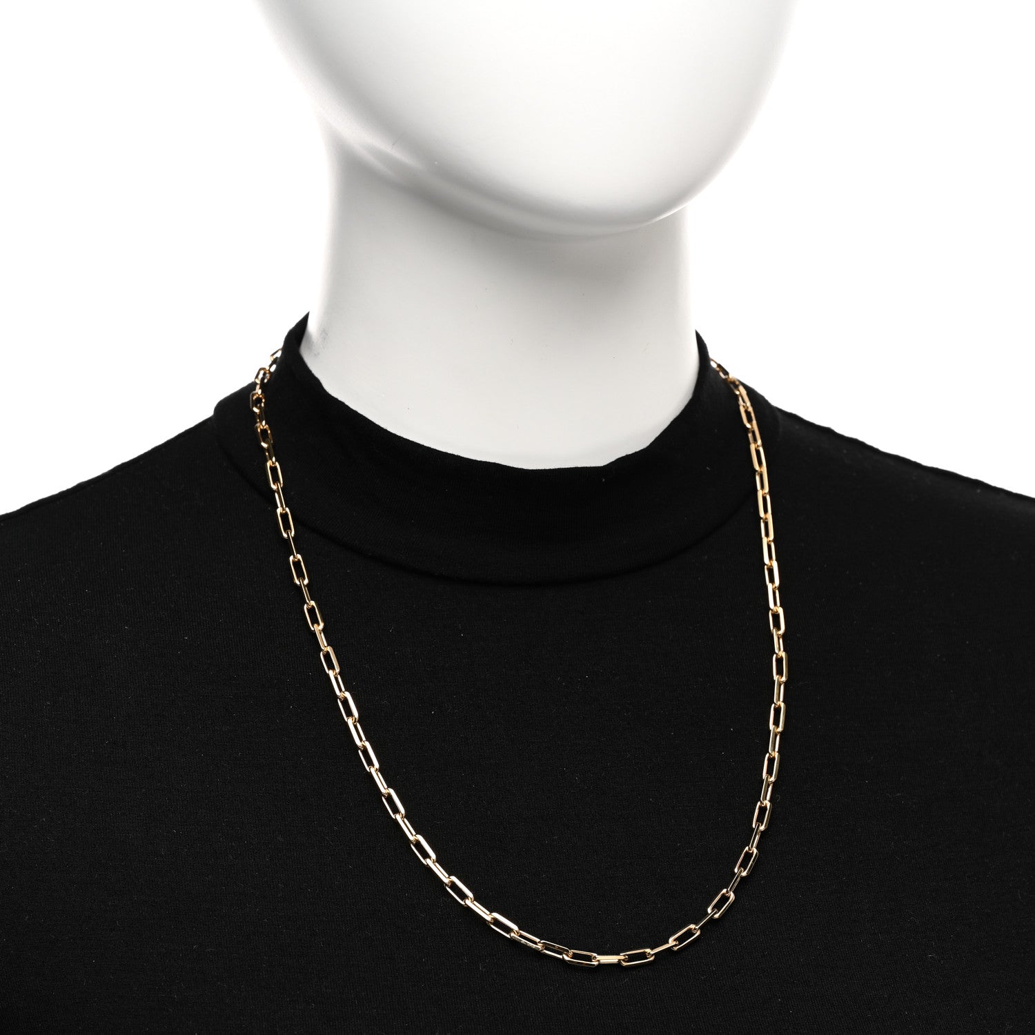 Cartier 18K Yellow Gold SM Santos De Cartier Link Necklace 22" 2 of 5