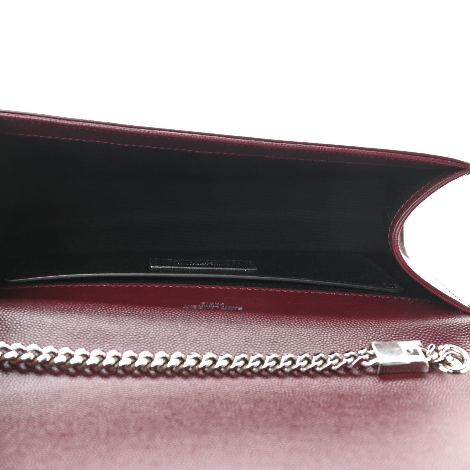 Saint Laurent Grain De Poudre Medium Classic Monogram Kate Satchel Amaranto 5 of 10