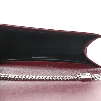 Saint Laurent Grain De Poudre Medium Classic Monogram Kate Satchel Amaranto 5 of 10