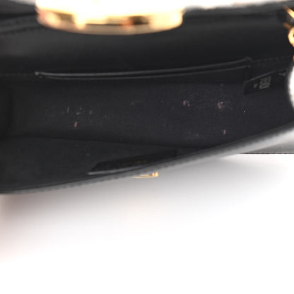 Fendi Vitello Liberty F is Fendi Bi-Color FF 1974 Embossed Envelope Belt Bag Maya Black 6 of 9