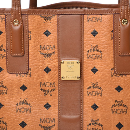MCM Visetos Medium Liz Reversible Shopper Tote Cognac 10 of 16