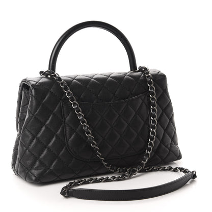 Chanel Caviar Quilted Small Coco Handle Flap Black 3 of 12
