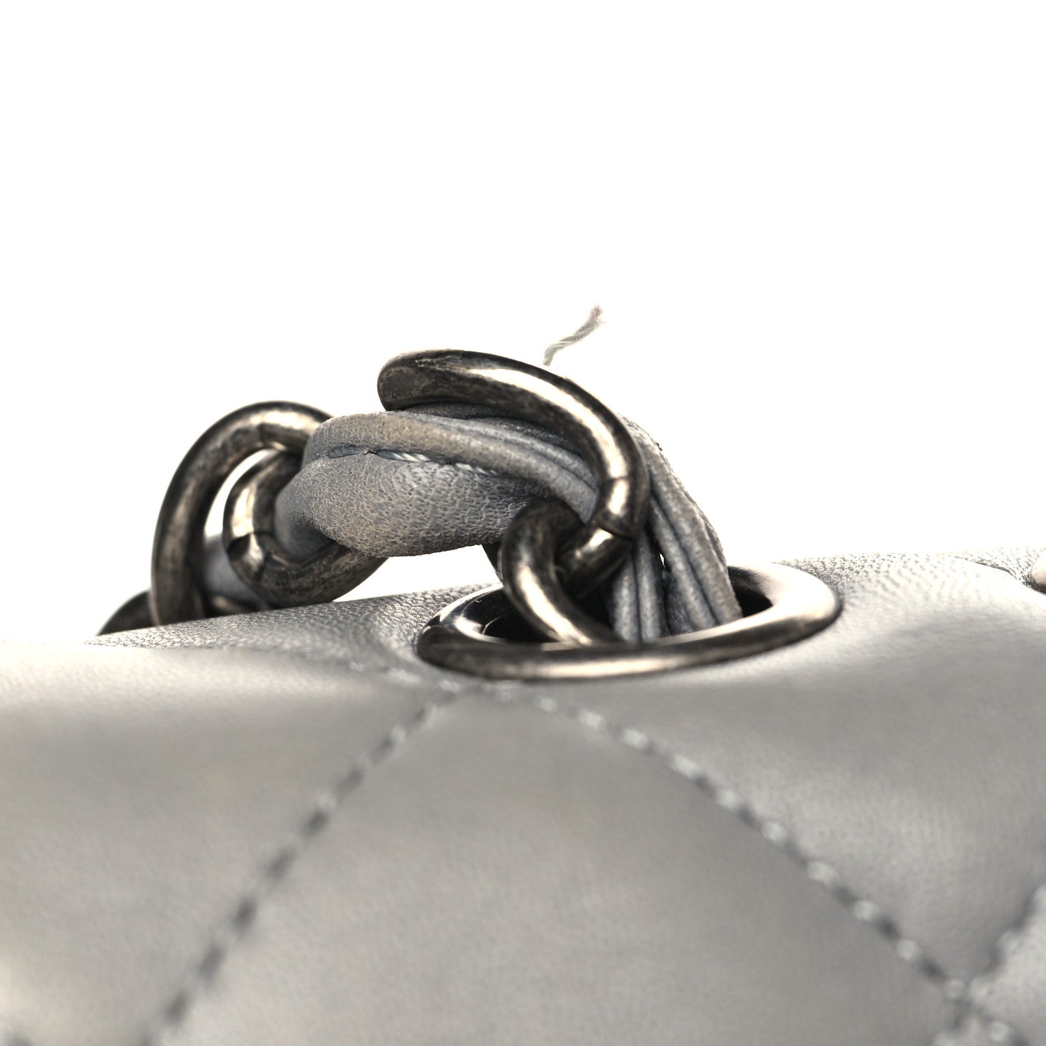 Chanel Lambskin Quilted Jumbo Single Flap Grey 10 of 11