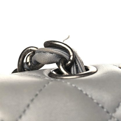 Chanel Lambskin Quilted Jumbo Single Flap Grey 10 of 11