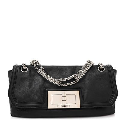 Chanel Grained Calfskin Mademoiselle Lock Bijoux Chain Flap Black Black 1 of 11
