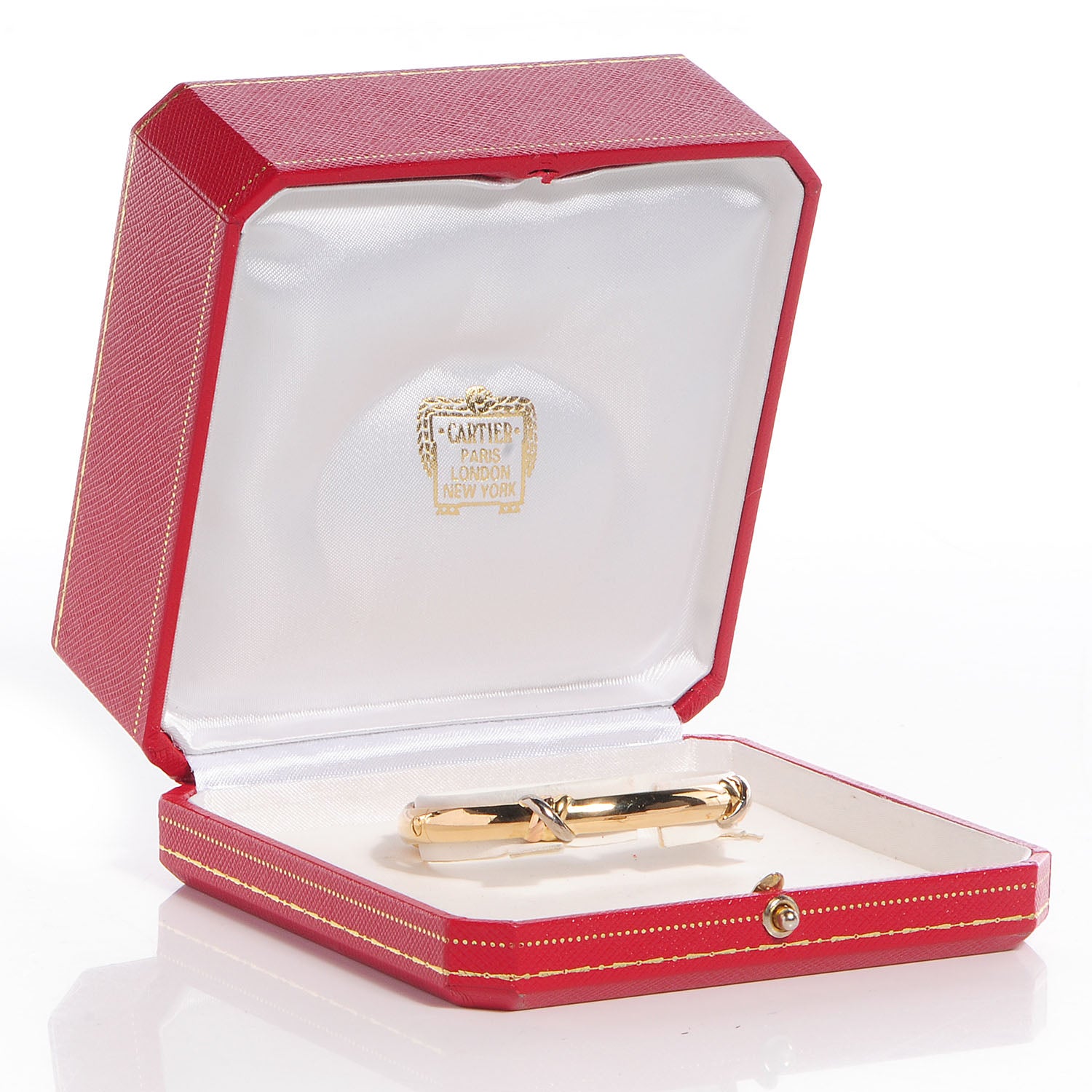 Cartier 18k Pink Yellow White Gold Trinity Love Bracelet Size 16 6 of 6