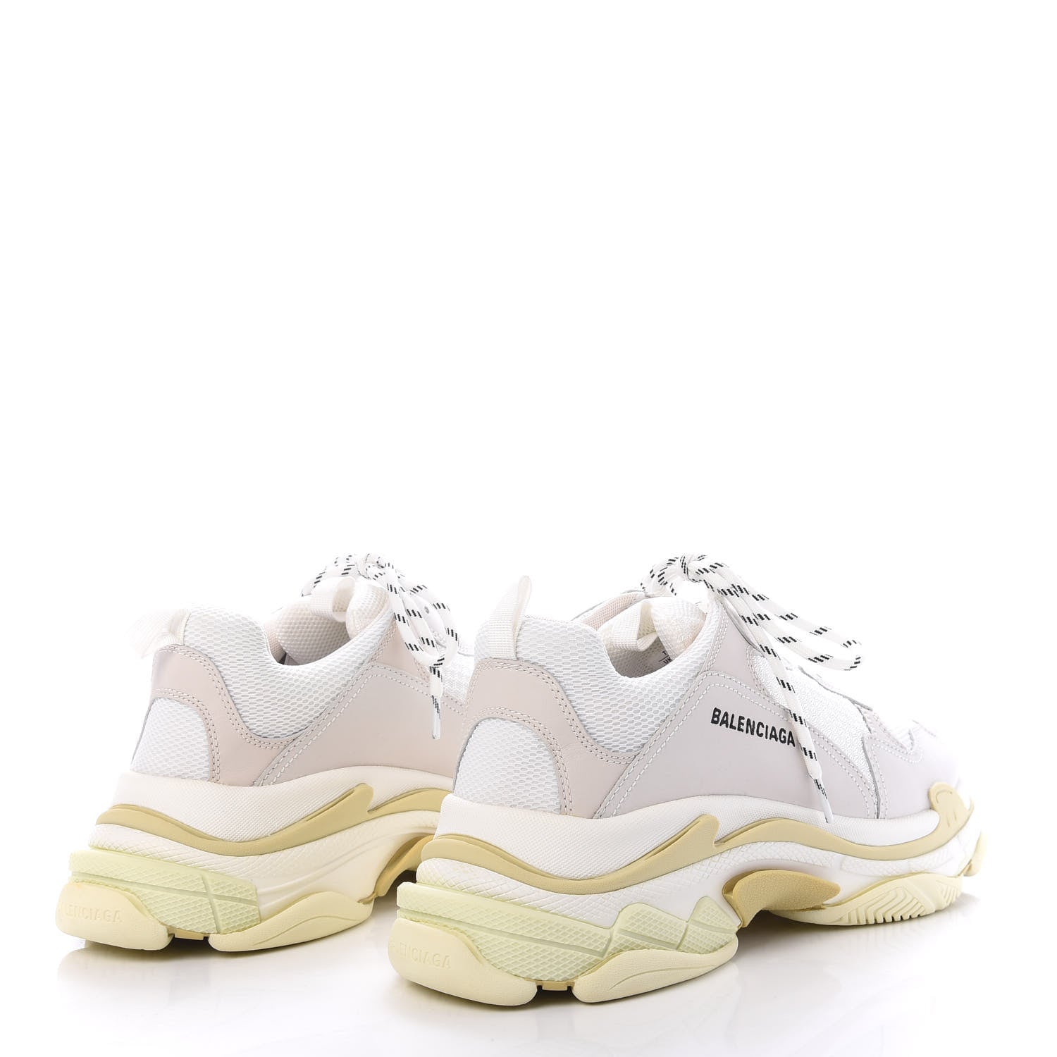 Balenciaga Fabric Mesh Mens Triple S Sneakers 46 White 4 of 9