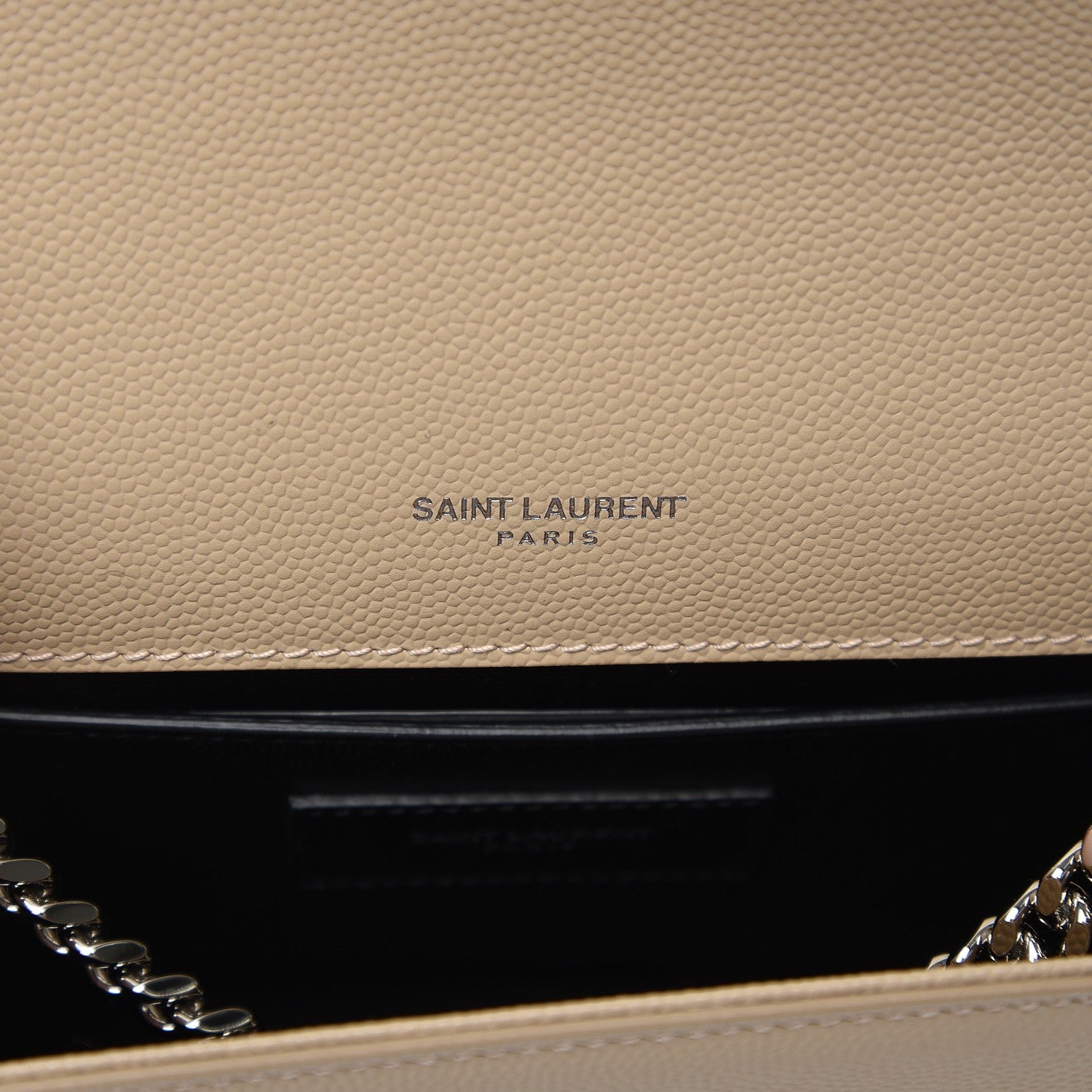 Saint Laurent Grain De Poudre Small Monogram Kate Satchel Nude Powder 6 of 8
