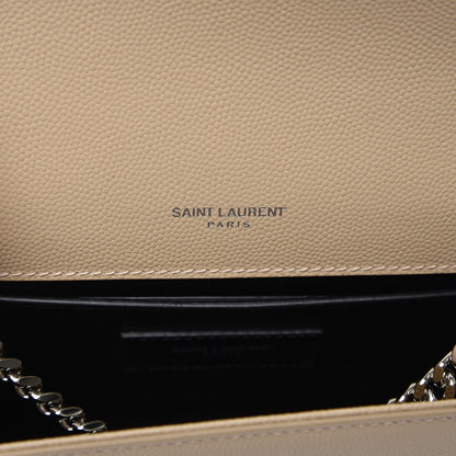 Saint Laurent Grain De Poudre Small Monogram Kate Satchel Nude Powder 6 of 8