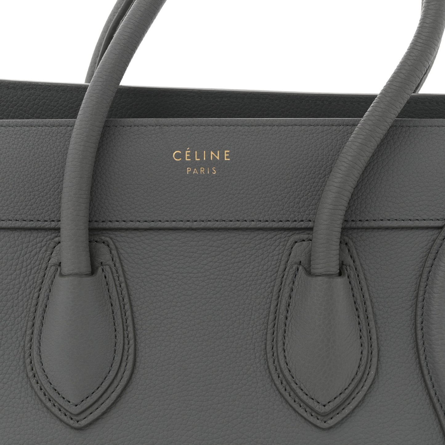 Baby Drummed Calfskin Micro Luggage Kohl