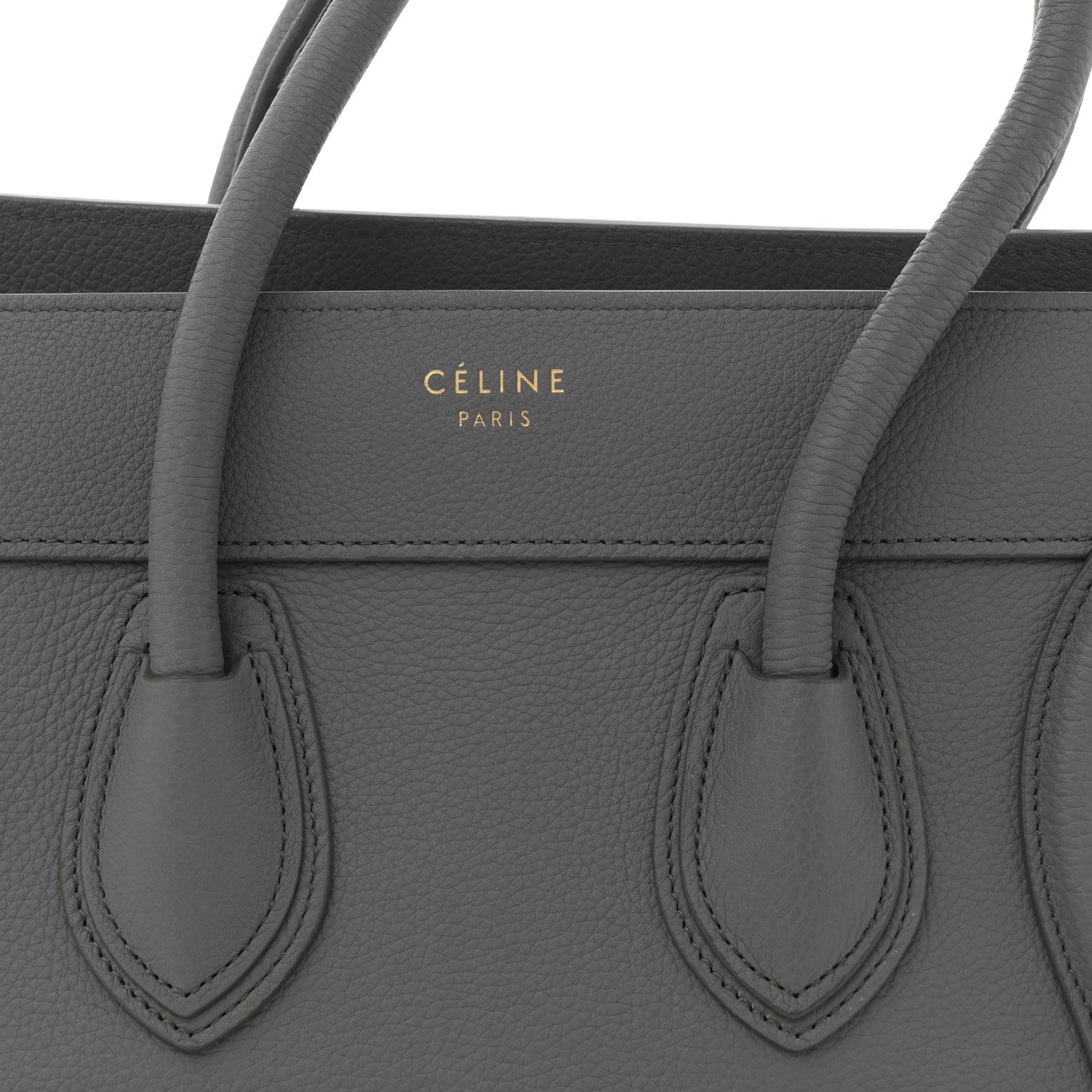 Celine Baby Drummed Calfskin Micro Luggage Kohl 7 of 11