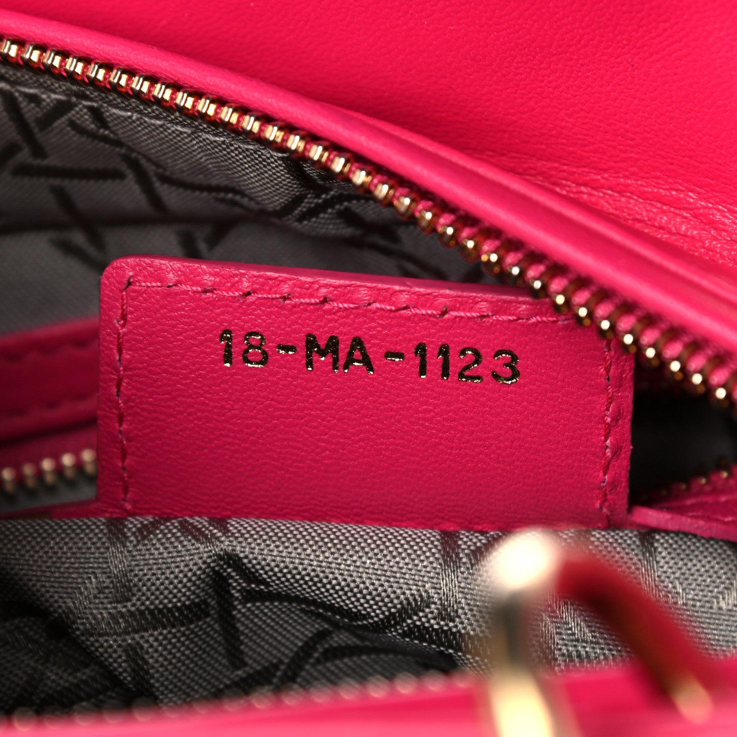Christian Dior Lambskin Cannage Medium Lady Dior Fuchsia 9 of 13