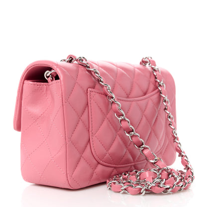 Chanel Lambskin Quilted Mini Rectangular Flap Pink 3 of 13