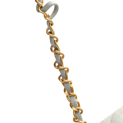 Chanel Lambskin Enamel Strass Quilted Mini Paris Monaco Flap Light Grey 10 of 11