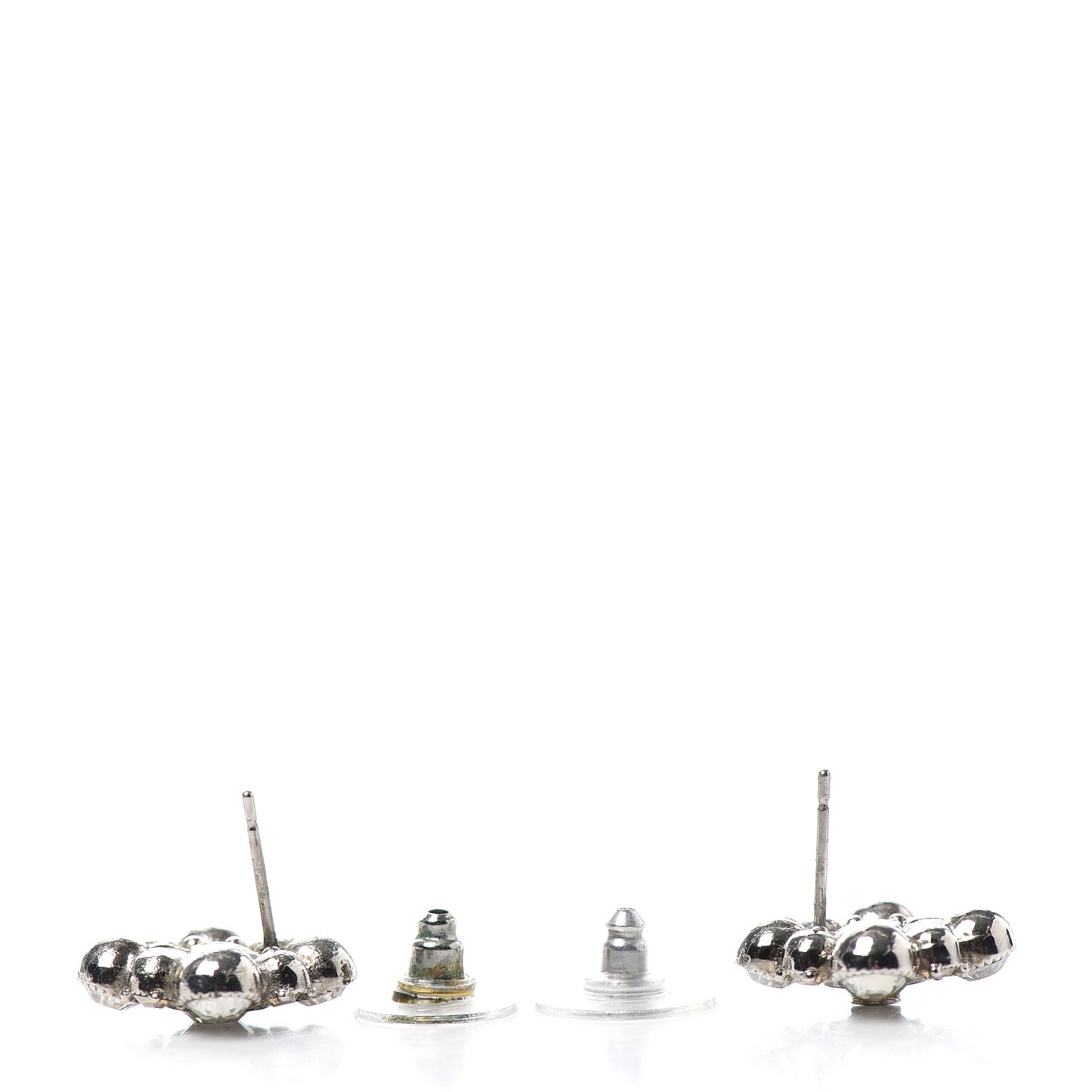 Crystal CC Earrings Silver