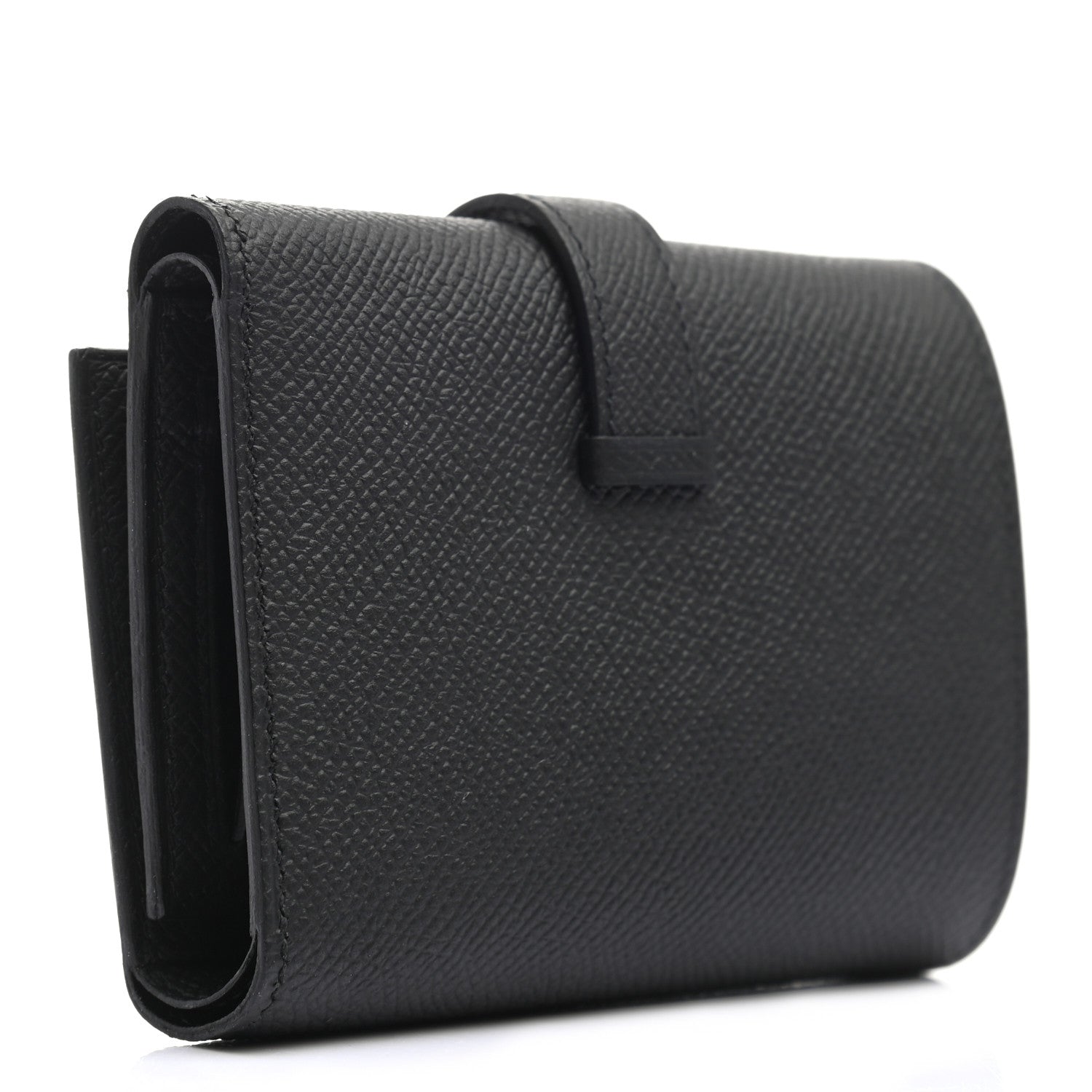 Hermes Epsom Tri-Fold Compact Bearn Wallet Black 3 of 7