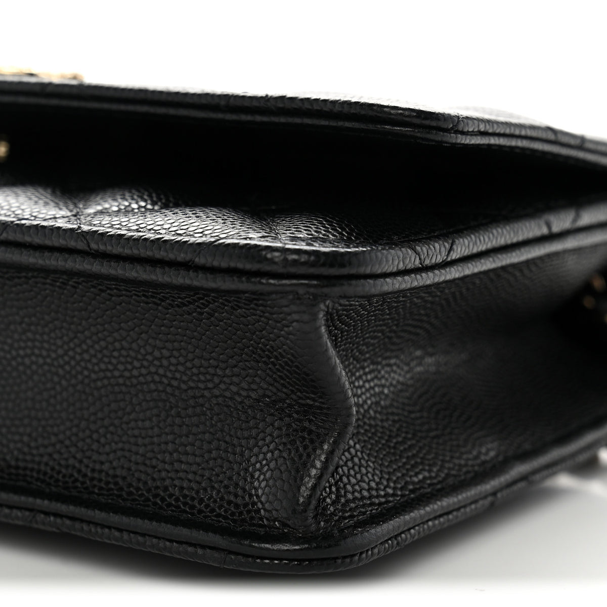 Chanel Caviar Quilted Crystal CC Wallet On Chain WOC Black 11 of 11