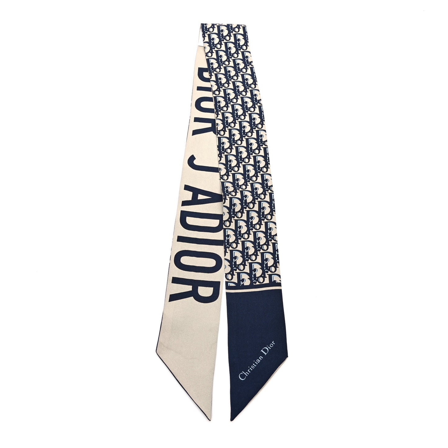 Silk Oblique Mitzah Scarf Blue