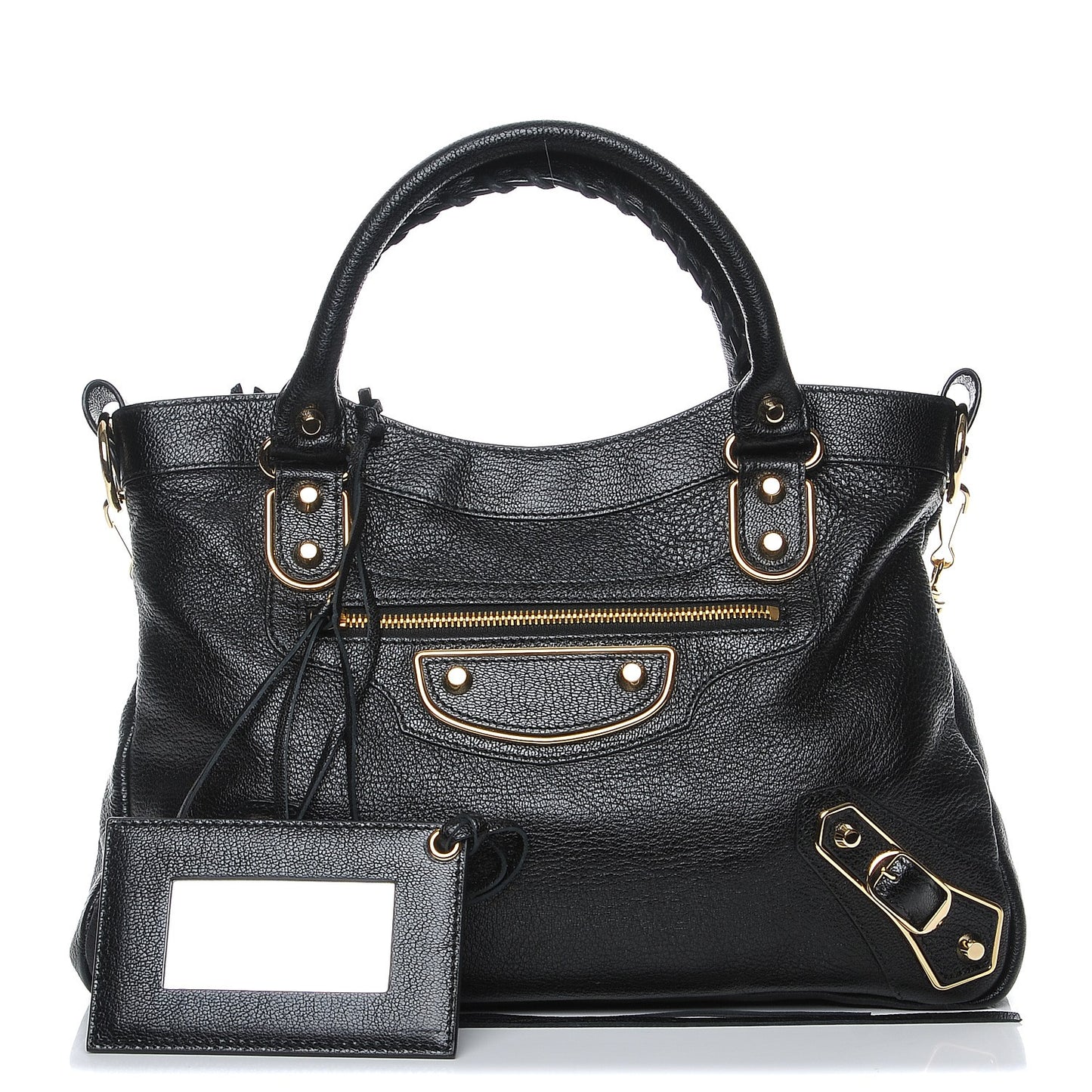 Chevre Gold Metallic Edge Hardware Town Black