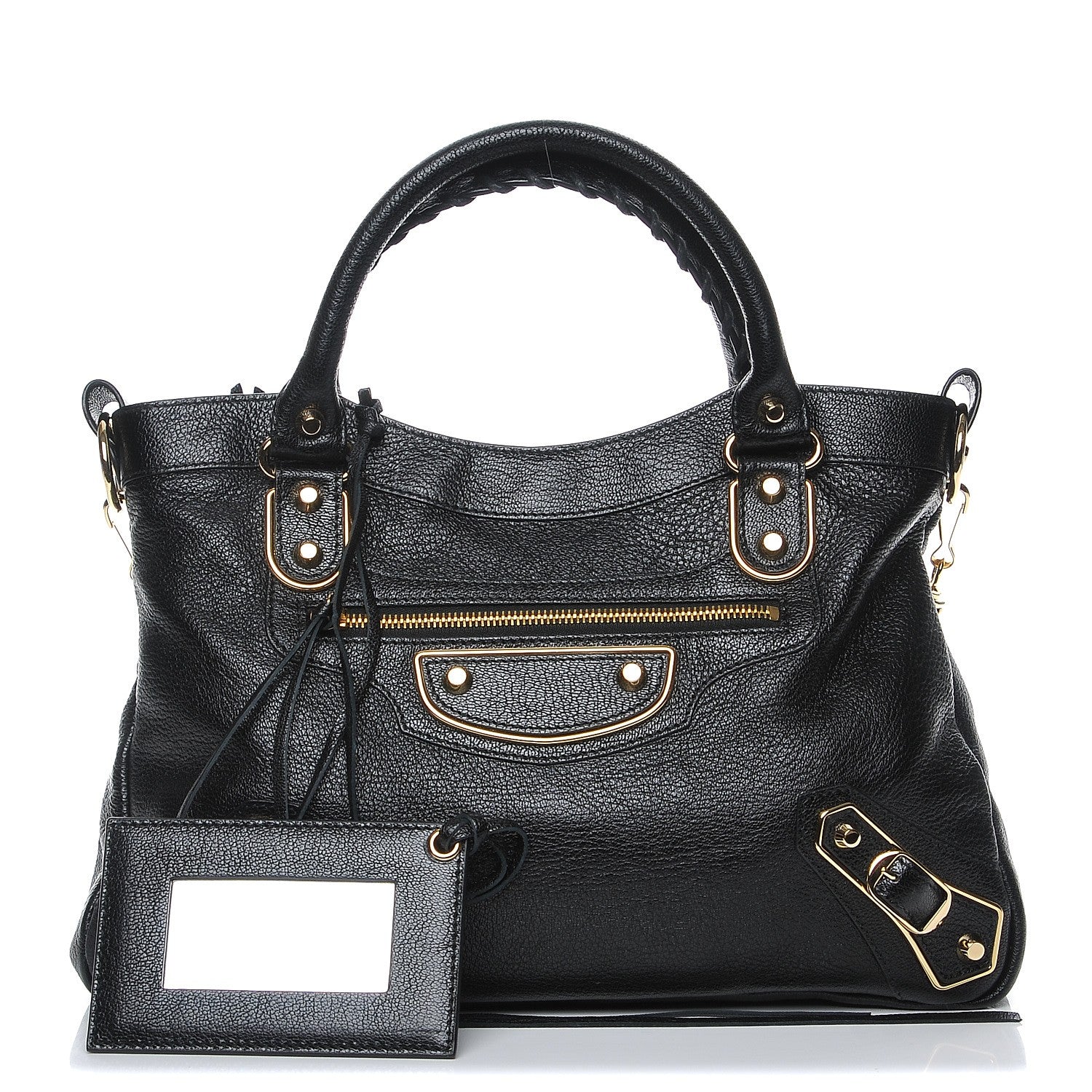 Balenciaga Chevre Gold Metallic Edge Hardware Town Black 1 of 8