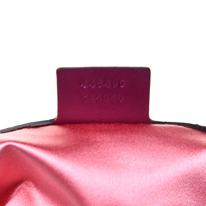 Gucci Velvet Matelasse Loved Embroidered Medium GG Marmont Shoulder Bag Fuchsia Violet Cyclamen 7 of 14