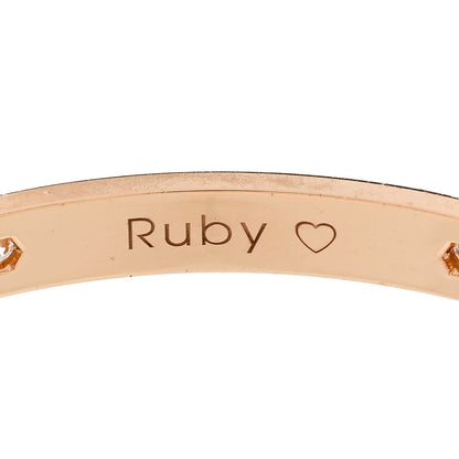 Cartier 18K Pink Gold 4 Diamond LOVE Bracelet 16 9 of 10
