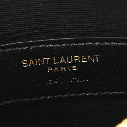 Saint Laurent Grain De Poudre Matelasse Chevron Monogram Bill Pouch Storm 6 of 7