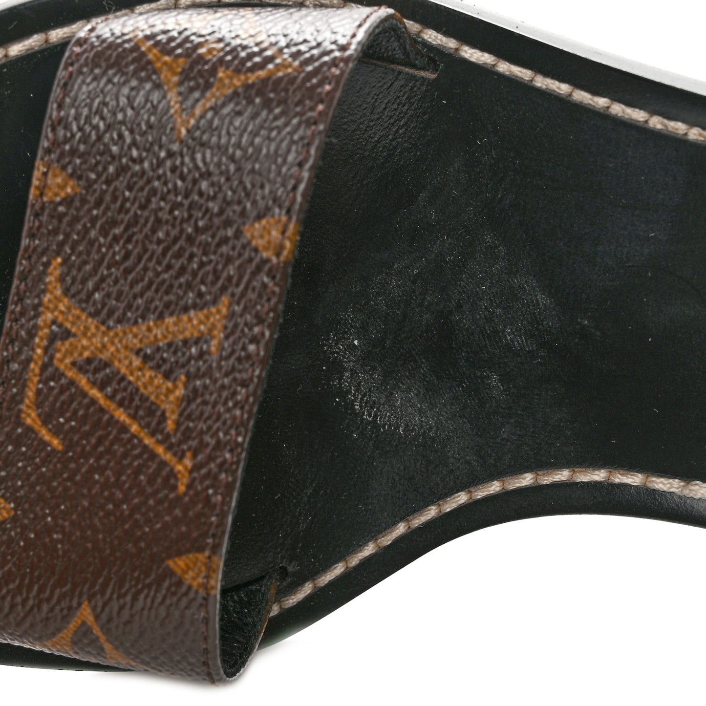 Calfskin Monogram Passenger Sandals 37.5 Black