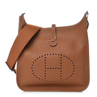 Hermes Taurillon Clemence Evelyne III PM Gold 1 of 9