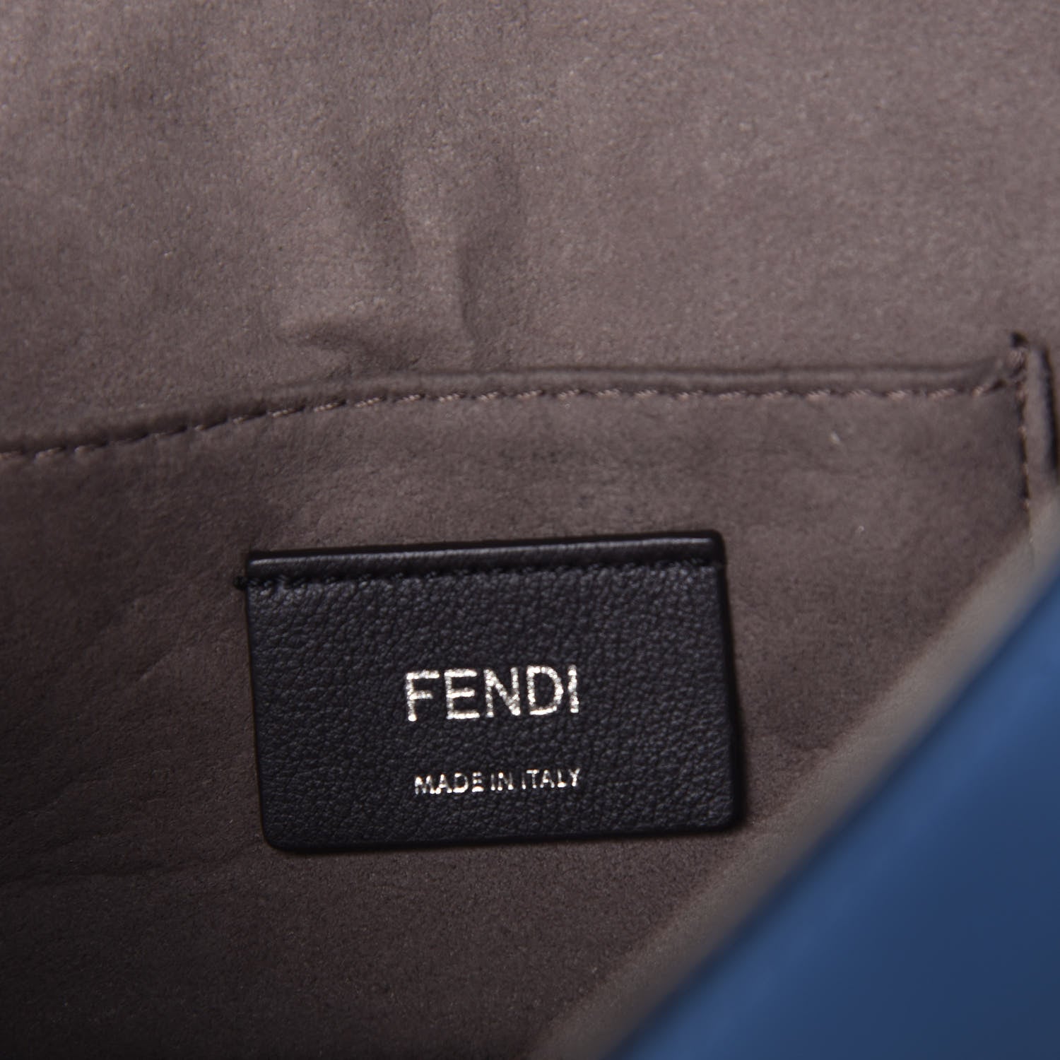 Fendi Vitello Century Opaco F is Fendi Small Kan I Shoulder Bag Ceruleo 6 of 9