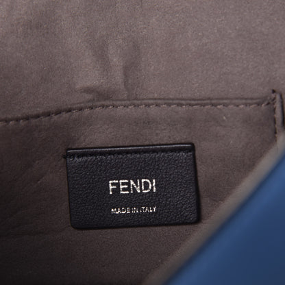 Fendi Vitello Century Opaco F is Fendi Small Kan I Shoulder Bag Ceruleo 6 of 9